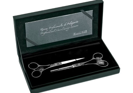 Artero Symetric 5.5" Scissor and Thinning Set – Colored Black Handles, Precision Grooming Tools