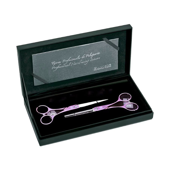 Artero Symetric 5.5" Scissor and Thinning Set – Colored Black Handles, Precision Grooming Tools