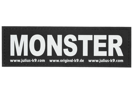 Julius-K9 Monster Patch Set – Large Velcro Attachment, 2 Pieces, Custom Harness Accessory