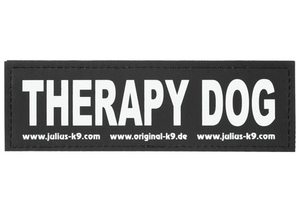 Julius-K9 Therapy Dog Patch Set – Large Velcro Badges, 2 Pieces, Harness Compatible