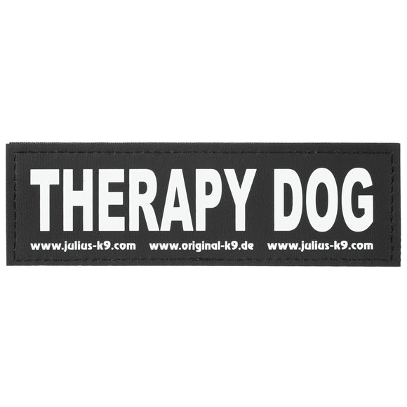 Julius-K9 Therapy Dog Patch Set – Large Velcro Badges, 2 Pieces, Harness Compatible