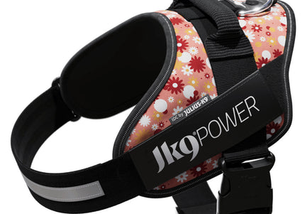 Julius-K9 IDC Powerharness Pink Flowers – Top Quality Floral Pattern Harness, Size 2