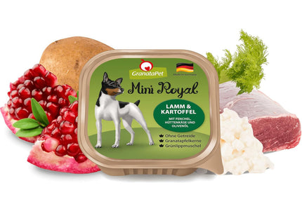GranataPet Mini Royal Lamb and Potato Wet Food – Grain-Free, 11x150g, Small Breed Formula