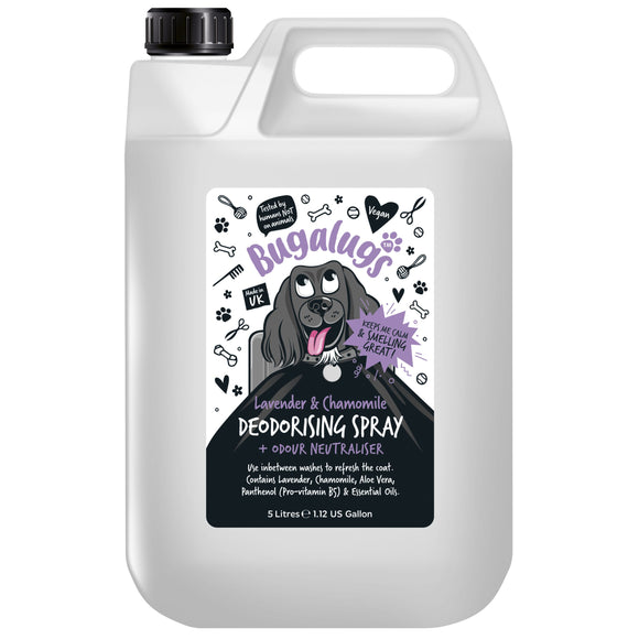Bugalugs Lavender & Chamomile Deodorising Spray 5L – Refreshing Coat Mist with Soothing Formula