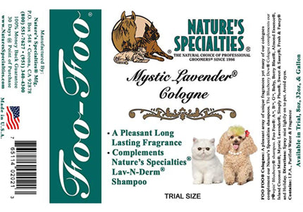 Nature's Specialties Foo Foo Mystic Lavender Cologne – Calming Scented Spray, 237ml