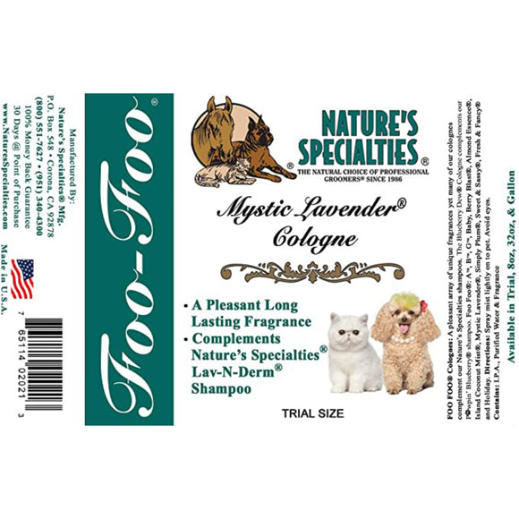 Nature's Specialties Foo Foo Mystic Lavender Cologne – Calming Scented Spray, 237ml