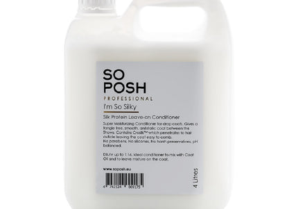 So Posh I'm So Silky Leave-On Conditioner – Moisturizing Detangling Concentrate, 4L Bottle