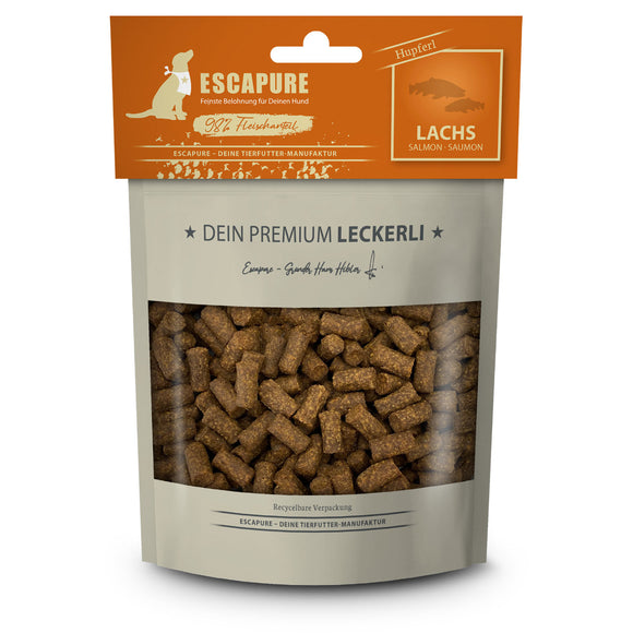 Escapure Premium Hupferl Lachs – Natural Salmon Dog Treats, 150g, Grain-Free Recipe