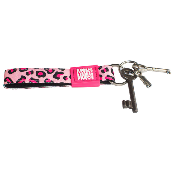 Max&Molly Leopard Pink Key Chain – Stylish Durable Accessory with Secure Clip