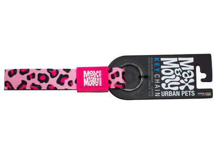 Max&Molly Leopard Pink Key Chain – Stylish Durable Accessory with Secure Clip