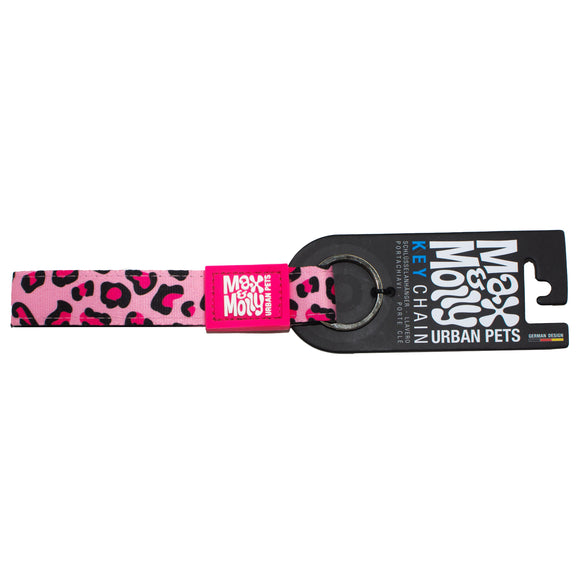 Max&Molly Leopard Pink Key Chain – Stylish Durable Accessory with Secure Clip