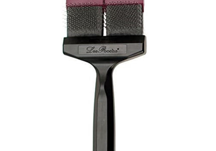 Les Poochs Purple Hard Pro Brush 9cm – Original Flexible Head Grooming Brush, Hard Bristles