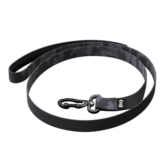 Julius-K9 MoreColor Night Camo Leash – 120cm Tape, Neoprene Handle, Black Camouflage