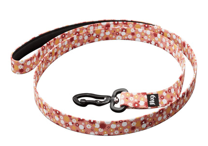 Julius-K9 MoreColor Pink Flowers Leash – 120cm Durable Tape, Vibrant Floral Pattern