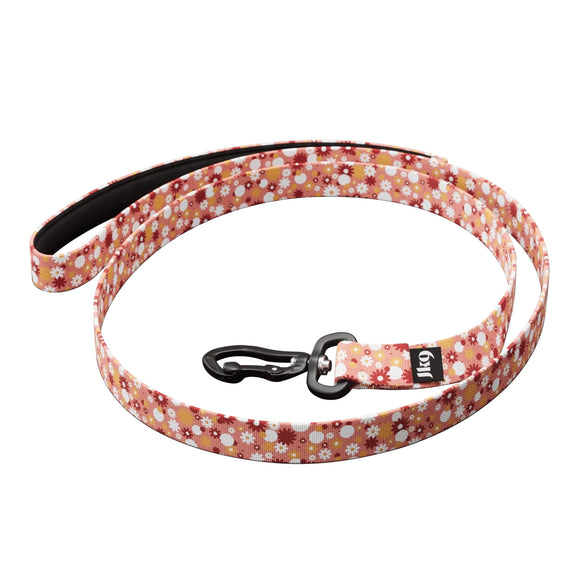 Julius-K9 MoreColor Pink Flowers Leash – 120cm Durable Tape, Vibrant Floral Pattern