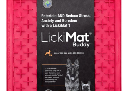 LickiMat Classic Buddy Soft Licking Mat – Cross Pattern, Purple, Calming Enrichment Tool