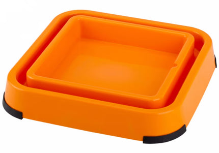 LickiMat Keeper Outdoor – Orange Licking Mat Tray, Durable Weather-Resistant Design