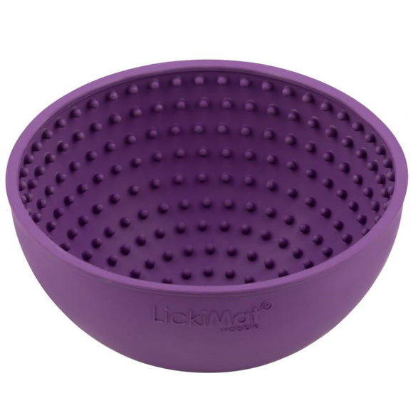 Lickimat Wobble Licking Bowl – Purple Textured Slow-Feed Design, Promotes Calm and Healthy Eating