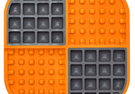 LickiMat Slomo Cat Licking Mat – Durable Hard Texture, Red, Promotes Slow Feeding