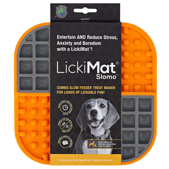 LickiMat Slomo Red Hard Licking Mat – Durable Slow-Feeding Enrichment Toy