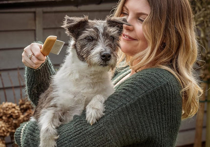 Mikki Bamboo Fine Anti-Tangle Comb – Dense Tooth Spacing with Rotating Pins, Eco-Friendly