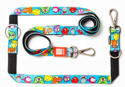 Max&Molly Multi-Leash Little Monsters – Adjustable 200cm Dog Leash with Fun Pattern, Small Size