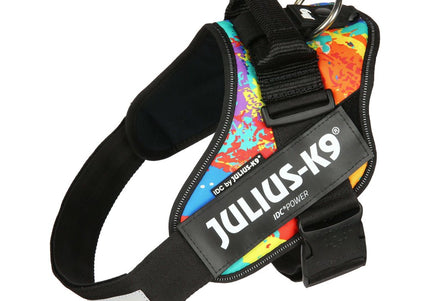 Julius-K9 IDC Powerharness Crazy – High-Quality Adjustable Harness, Vibrant Pattern Design