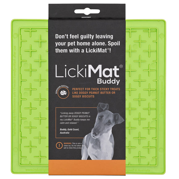 LickiMat Classic Buddy Soft Licking Mat – Cross Pattern, Purple, Calming Enrichment Tool