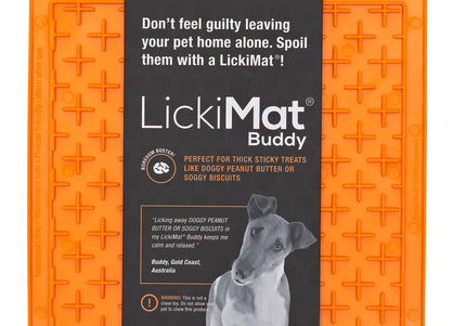 LickiMat Classic Buddy Soft Licking Mat – Cross Pattern, Purple, Calming Enrichment Tool
