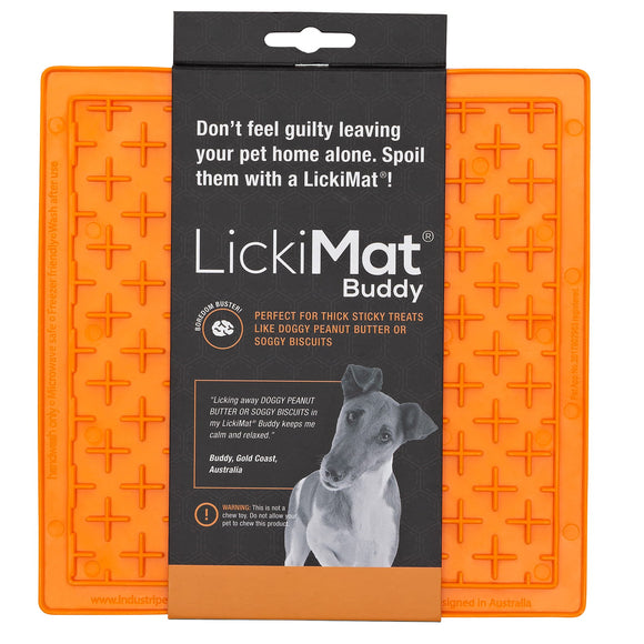 LickiMat Classic Buddy Soft Licking Mat – Cross Pattern, Purple, Calming Enrichment Tool