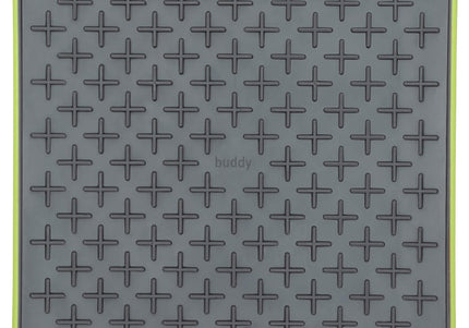 LickiMat Tuff Buddy Hard Licking Mat – Durable Cross Pattern Design, Red Color