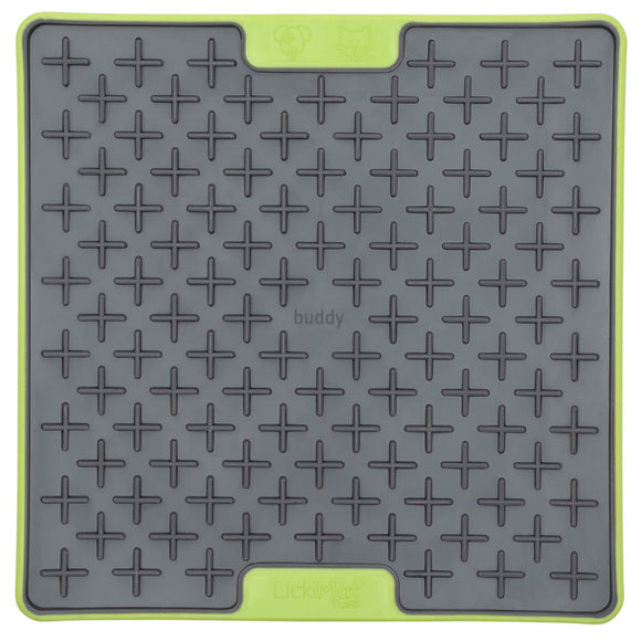 LickiMat Tuff Buddy Hard Licking Mat – Durable Cross Pattern Design, Red Color