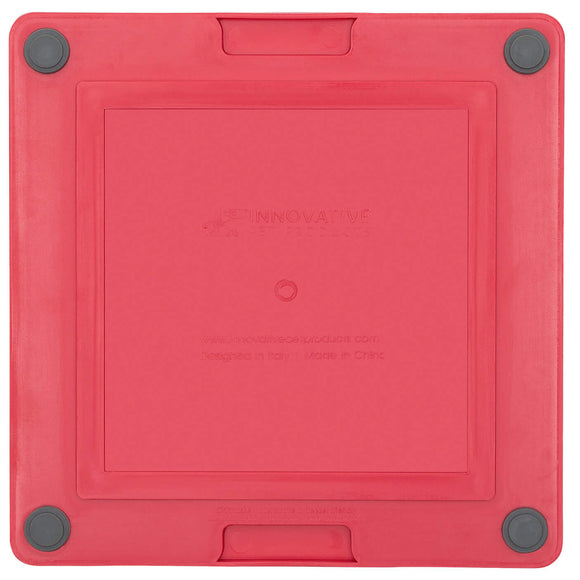 LickiMat Tuff Playdate Hard Licking Mat – Durable Checkered Design, Red Color