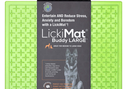 LickiMat Classic Buddy XL Licking Mat – Soft Cross Pattern, Large Size, Orange