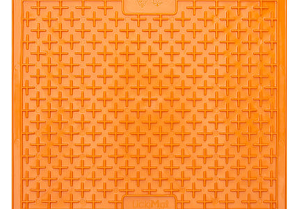 LickiMat Classic Buddy XL Licking Mat – Soft Cross Pattern, Large Size, Orange