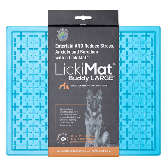 LickiMat Classic Buddy XL Licking Mat – Soft Cross Pattern, Large Size, Orange