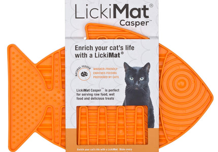 LickiMat Classic Casper Licking Mat – Soft Textured Purple Surface, Calming Enrichment Toy
