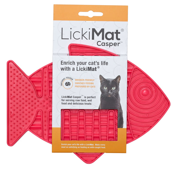 LickiMat Classic Casper Licking Mat – Soft Textured Purple Surface, Calming Enrichment Toy