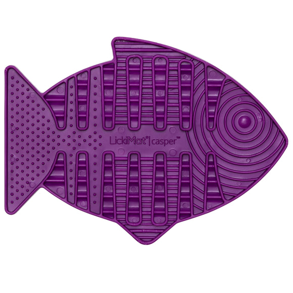 LickiMat Classic Casper Licking Mat – Soft Textured Purple Surface, Calming Enrichment Toy