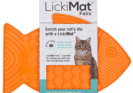 LickiMat Classic Felix Licking Mat – Soft Textured Purple Surface, Calming Enrichment Tool