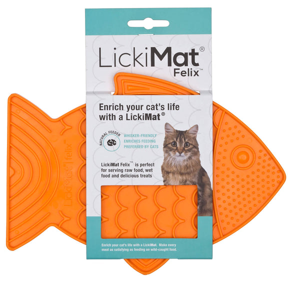 LickiMat Classic Felix Licking Mat – Soft Textured Purple Surface, Calming Enrichment Tool