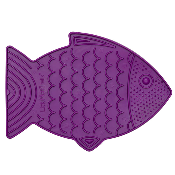 LickiMat Classic Felix Licking Mat – Soft Textured Purple Surface, Calming Enrichment Tool