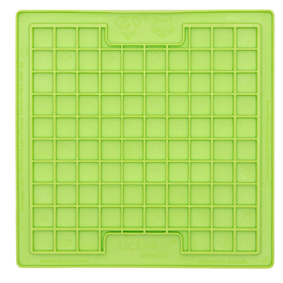LickiMat Classic Playdate Soft Licking Mat – Checkered Pattern, Flexible Purple Design