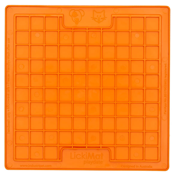 LickiMat Classic Cat Playdate – Soft Silicone Licking Mat, Purple, Promotes Calm and Healthy Eating