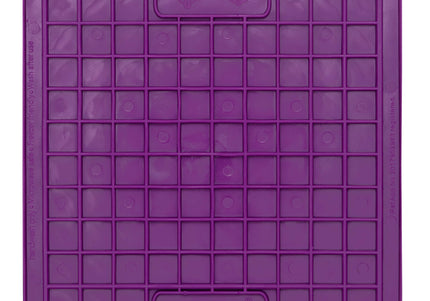 LickiMat Classic Playdate Soft Licking Mat – Checkered Pattern, Flexible Purple Design