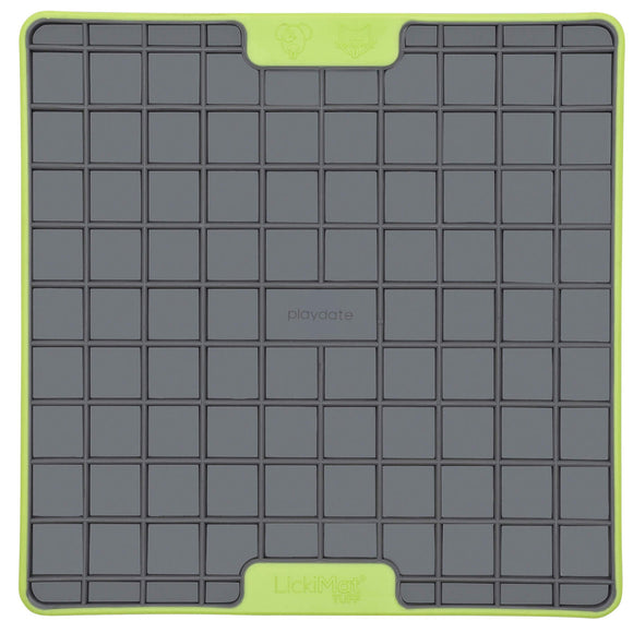 LickiMat Tuff Playdate Hard Licking Mat – Durable Checkered Design, Red Color