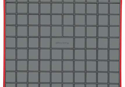 LickiMat Tuff Playdate Hard Licking Mat – Durable Checkered Design, Red Color