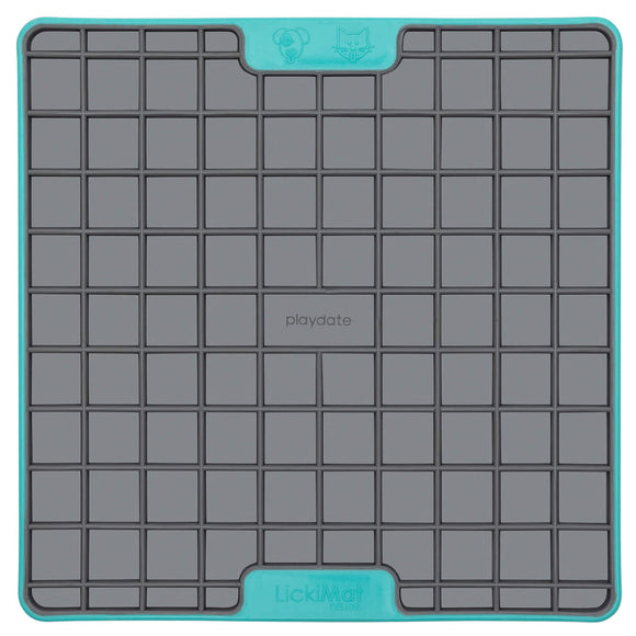 LickiMat Tuff Playdate Hard Licking Mat – Durable Checkered Design, Red Color