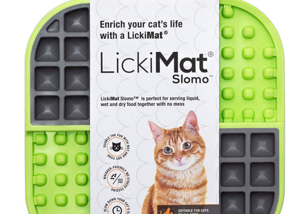 LickiMat Slomo Cat Licking Mat – Durable Hard Texture, Red, Promotes Slow Feeding