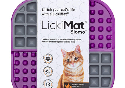 LickiMat Slomo Cat Licking Mat – Durable Hard Texture, Red, Promotes Slow Feeding